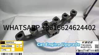 KBZE 384-2286 T412663 3778M282 COLETOR DE ESCAPE PARA 320D2 323D2 924K 930K 535D 545D SUBSTITUIR CAT C6.6