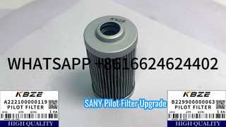 SANY A222100000119 B229900000063 SUBSTITUIÇÃO DO FILTRO PILOTO PARA ESCAVADEIRA SY55 SY75 SY205 S215 S365