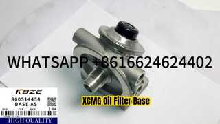 BASE DO FILTRO DE ÓLEO DA MÁQUINA ESCAVADORA 860514454 XCMG XE210 XE215 COMO PRODUTO DE QUALIDADE OEM KBZE