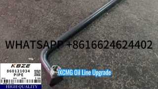 Linha de retorno de óleo do cilindro de caçamba KBZE 860121034 para XCMG XE205/XE215/XE245 - alta pressão